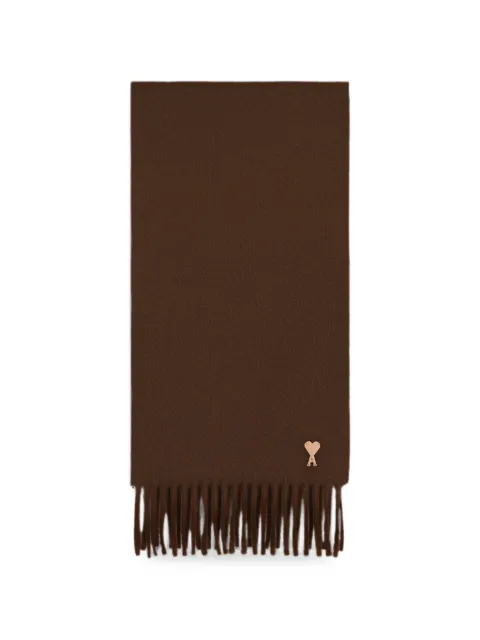AMI Paris wool scarf with Ami de Coeur patch