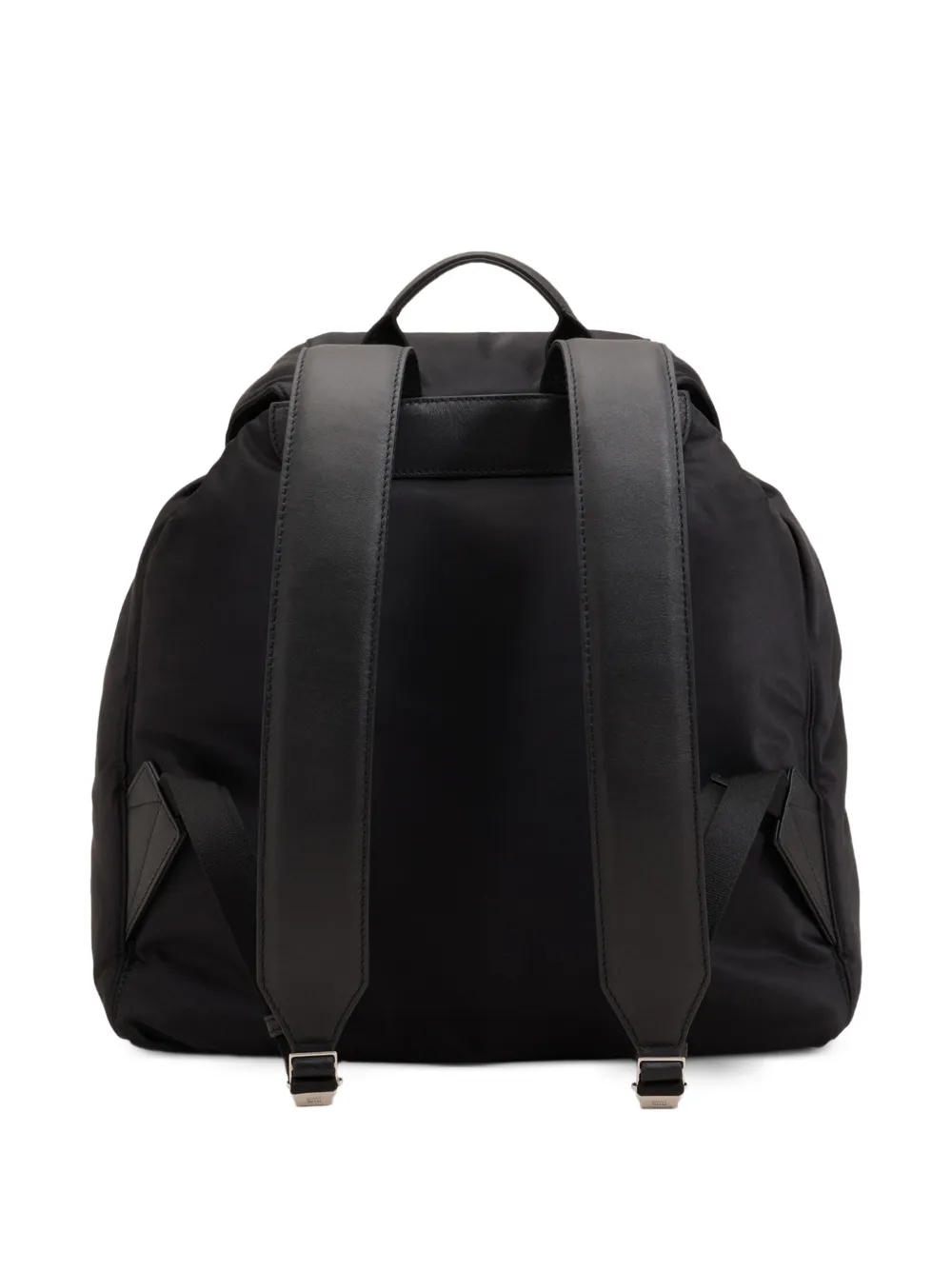 AMI Paris Marcel nylon rugzak met klep Zwart