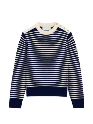 AMI Paris striped-pattern Sweater | Blue | FARFETCH