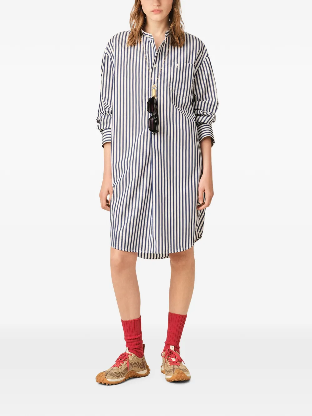 AMI Paris Katoenen tuniekjurk Blauw