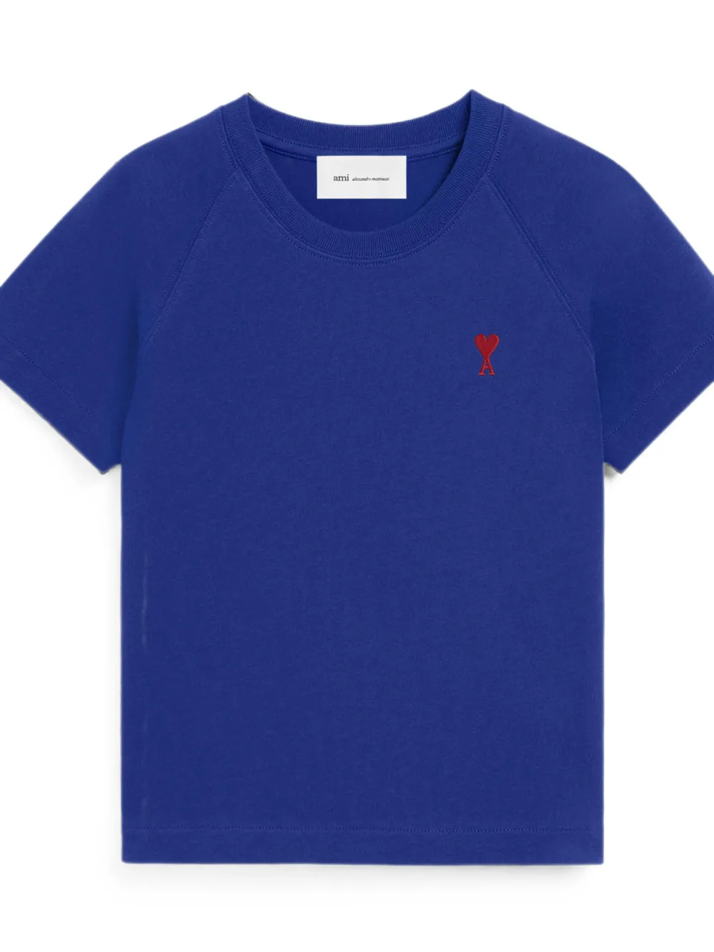 AMI Paris Katoenen T-shirt met Ami de Coeur Blauw