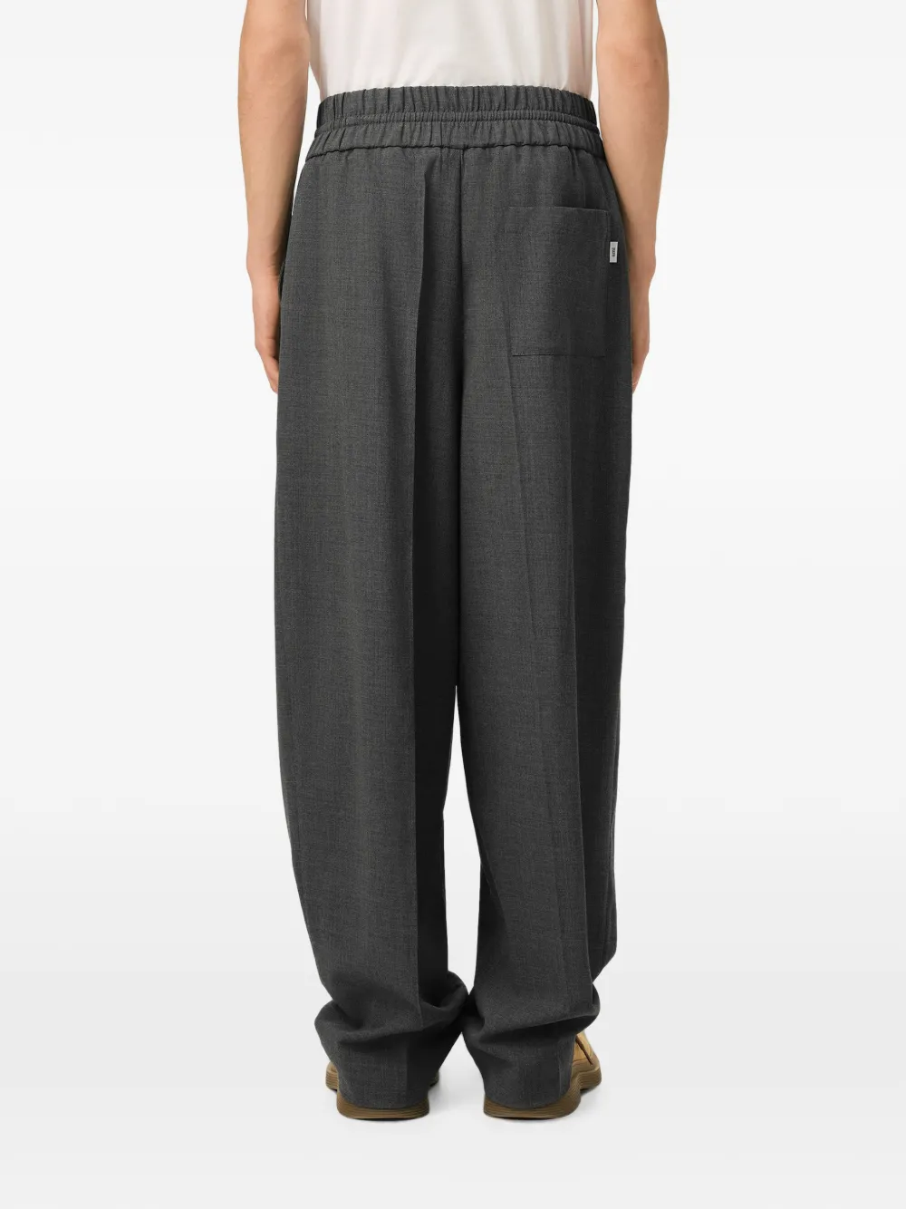 AMI Paris Broek met elastische taille Grijs