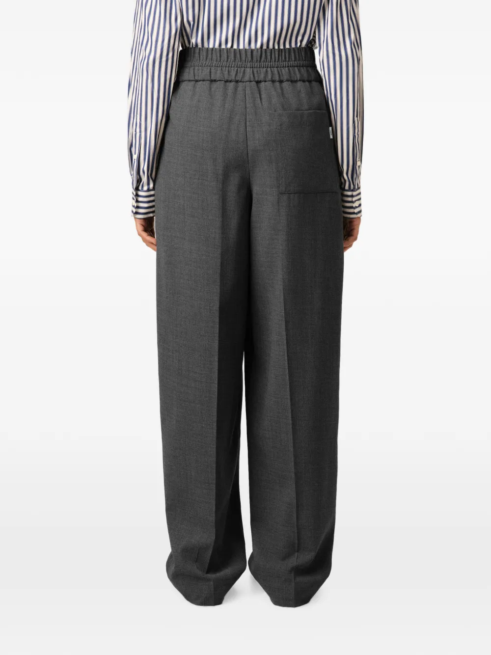 AMI Paris Broek met elastische taille Grijs