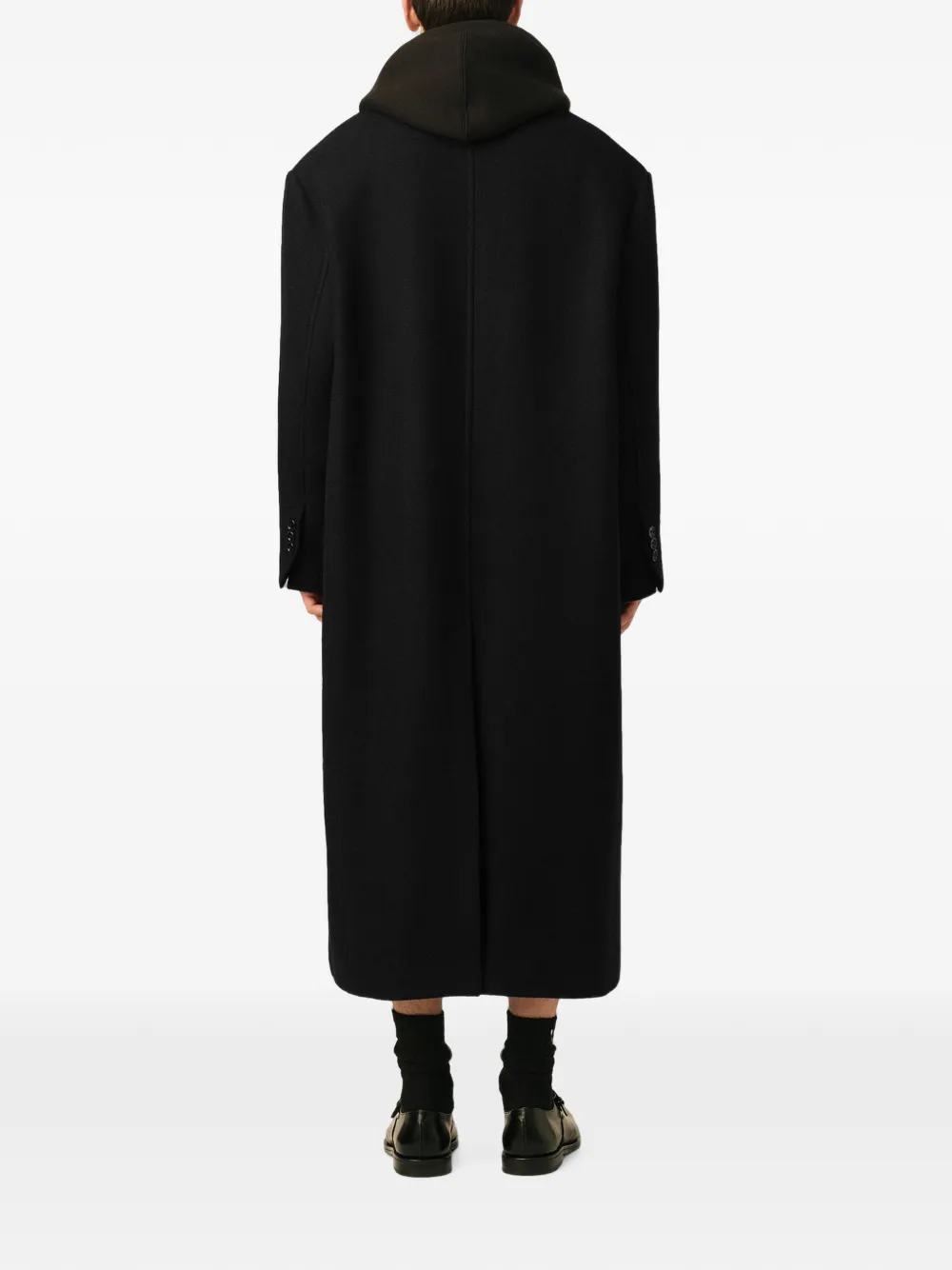 AMI Paris Mantel met dubbele rij knopen Zwart