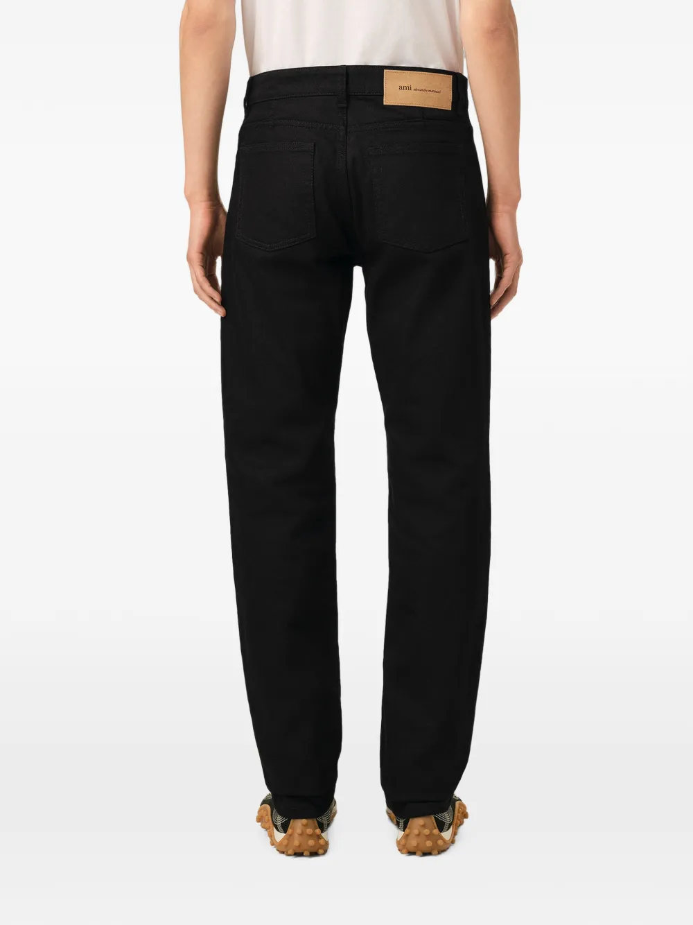 AMI Paris Classic-fit katoenen jeans Zwart