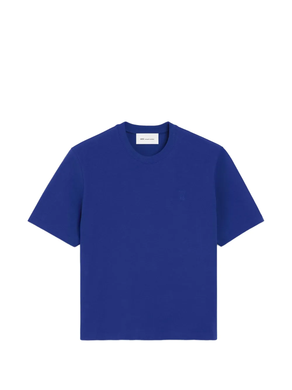 AMI Paris T-Shirt aus Baumwolle mit Ami de Coeur-Prägung - Blau