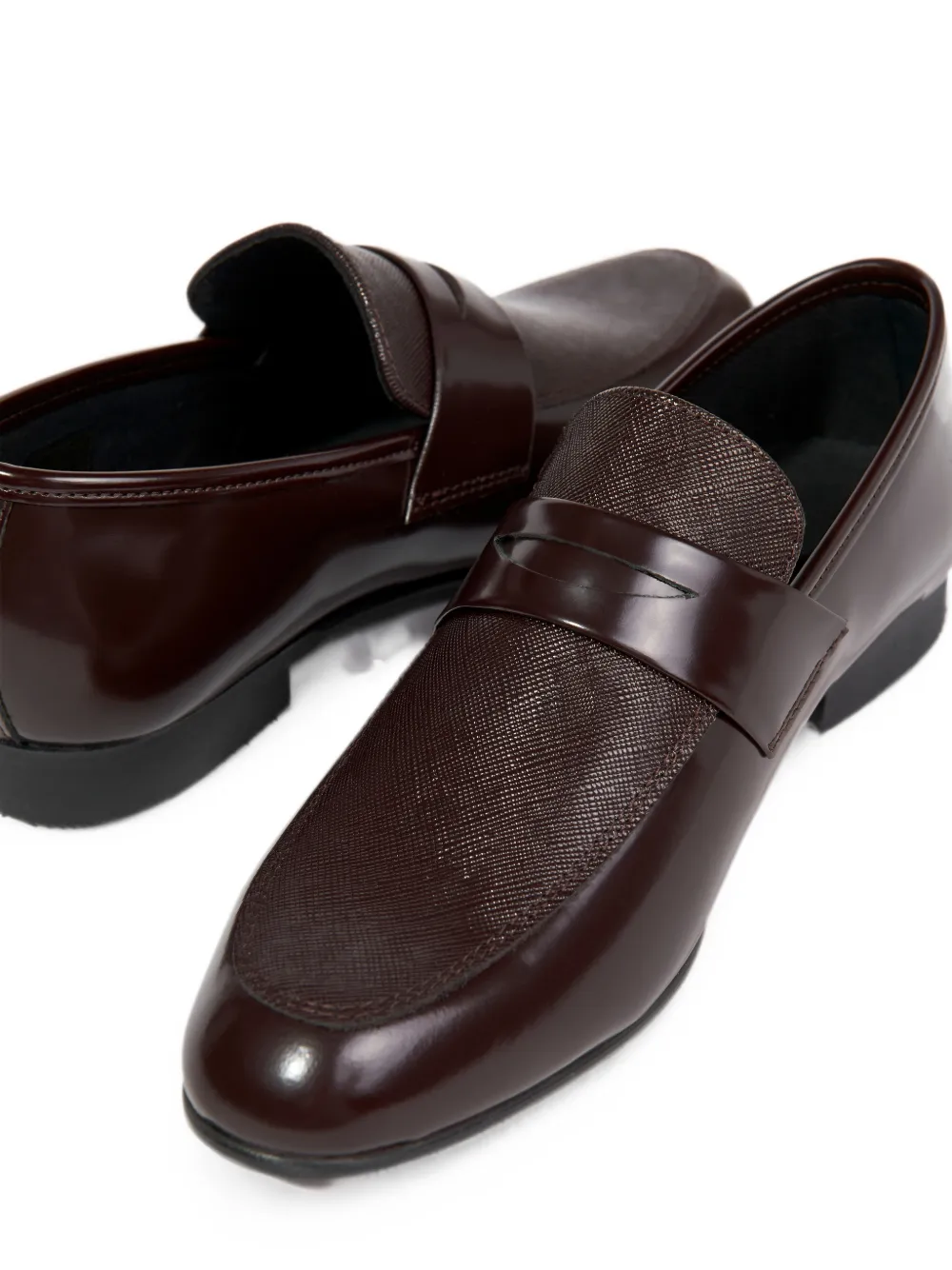 ANDANINES textured leather loafers Bruin