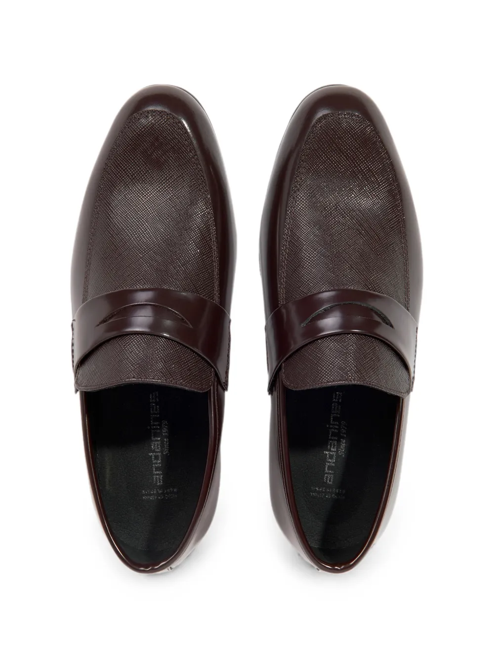 ANDANINES textured leather loafers Bruin