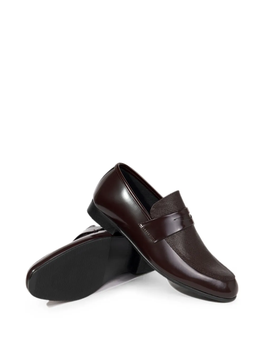 ANDANINES textured leather loafers Bruin