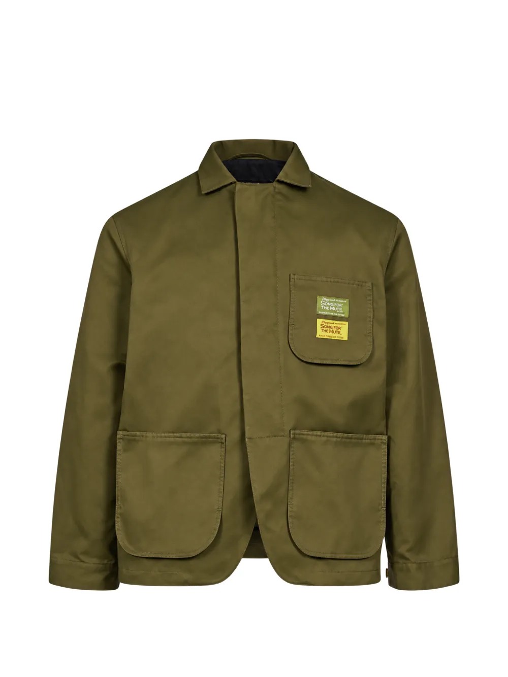 Song For The Mute long-sleeve logo-patch jacket - Verde