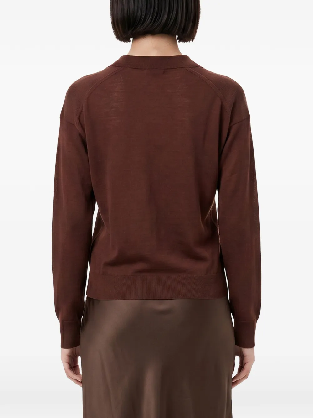 Soeur Trui met V-hals Bruin