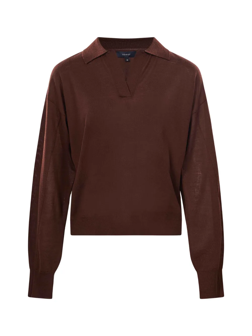 Soeur v-neck long-sleeve sweater - Marrone