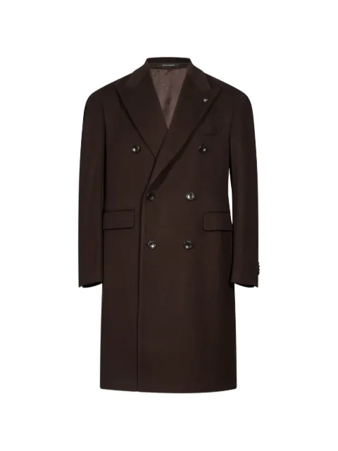 Tagliatore double-breasted peak-lapel coat