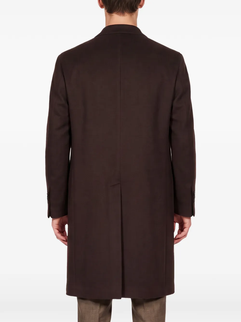Tagliatore double-breasted peak-lapel coat Bruin