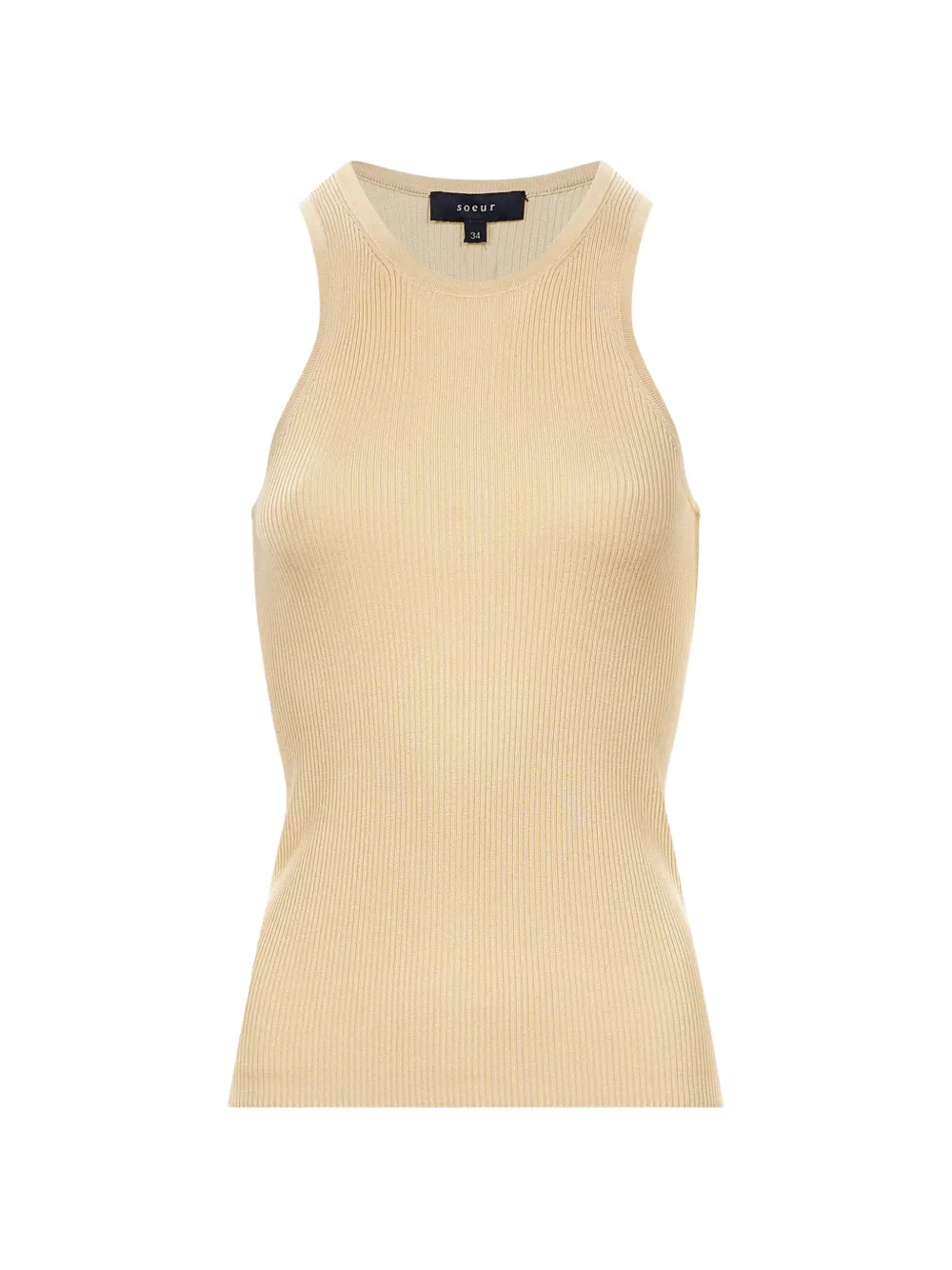 Soeur Kenzie ribbed-knit tank top - Toni neutri