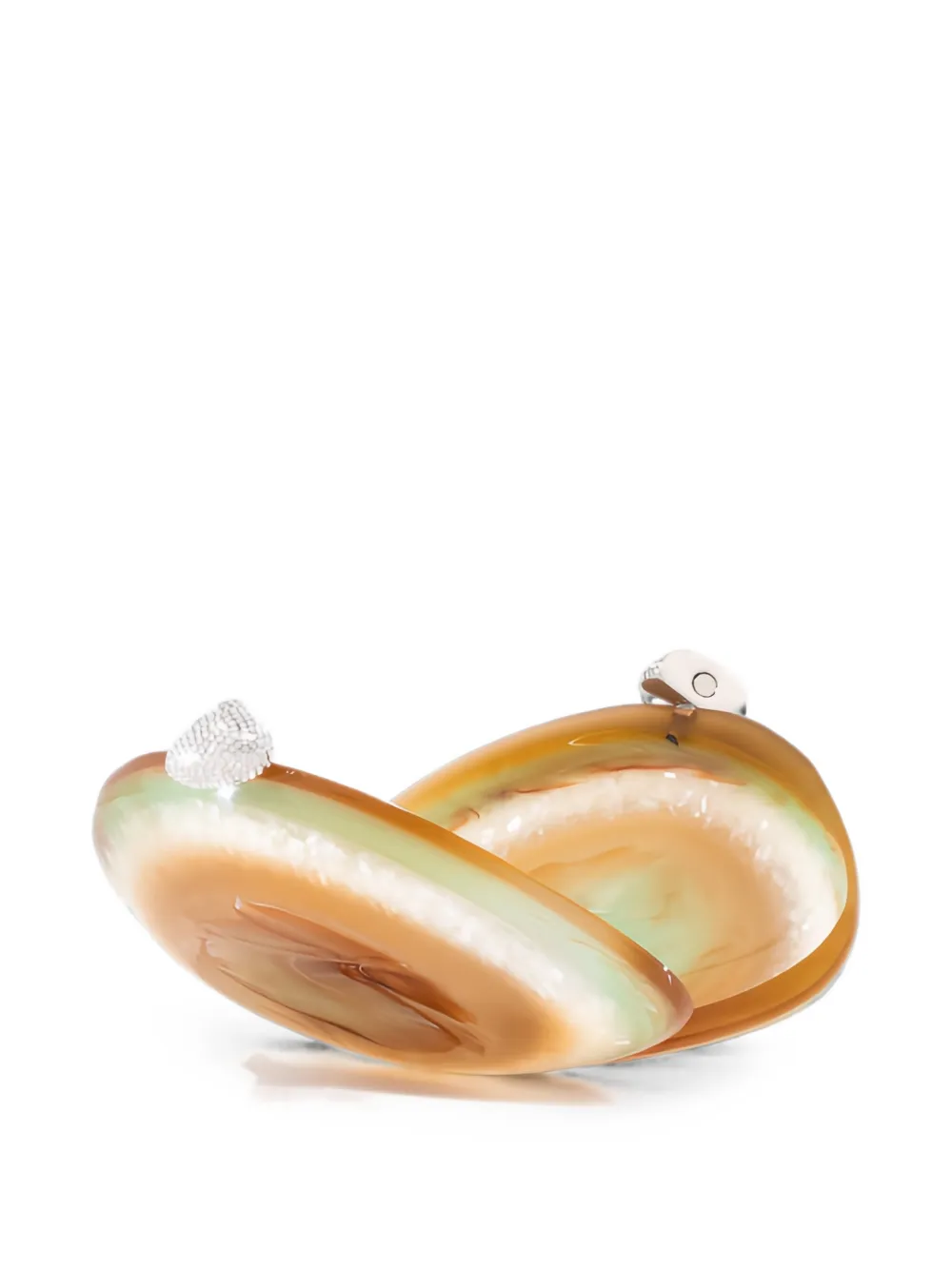 Benedetta Bruzziches Ariel clutch verfraaid met kristallen Bruin