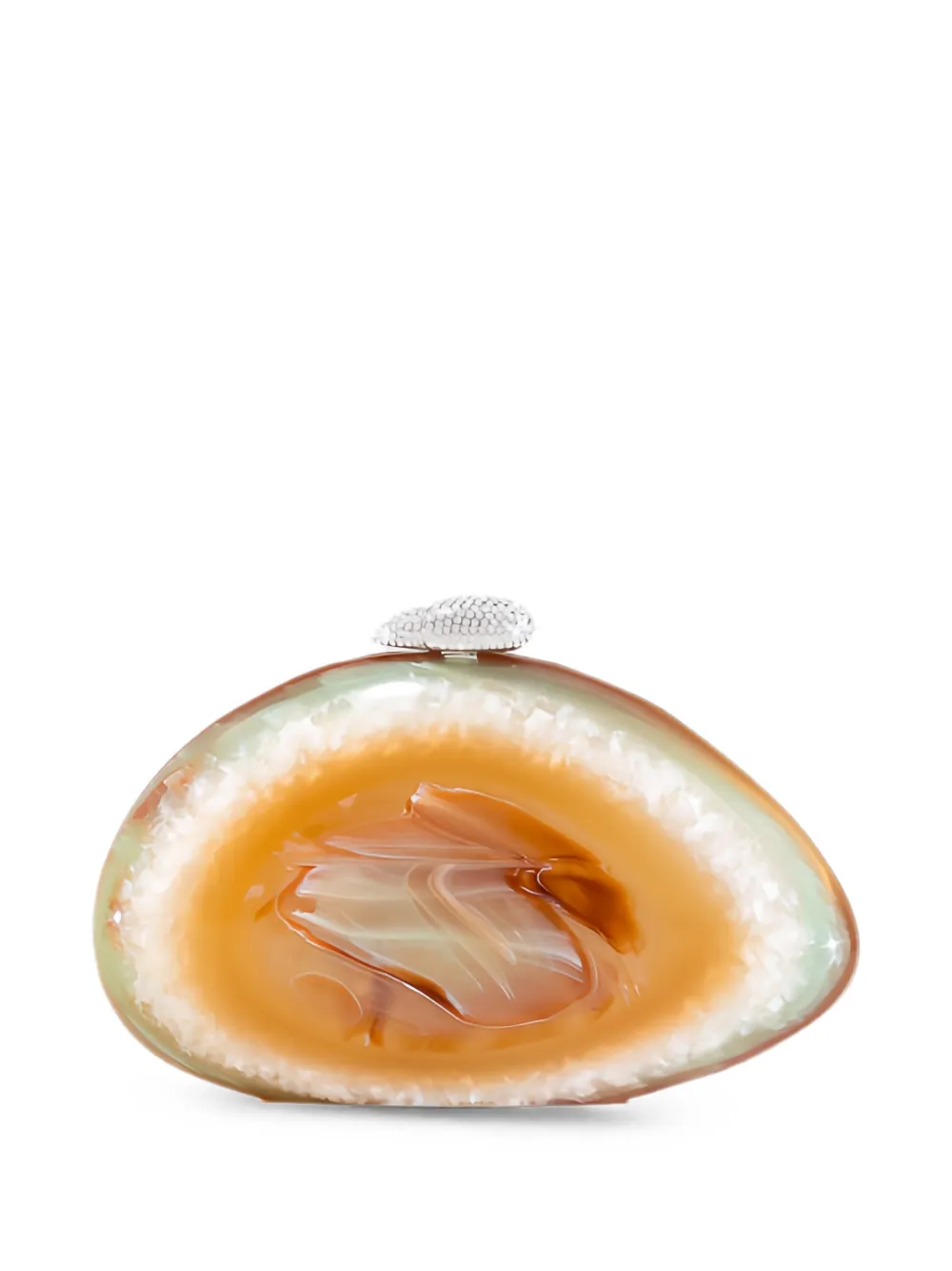 Benedetta Bruzziches Clutch Ariel con cristalli - Marrone