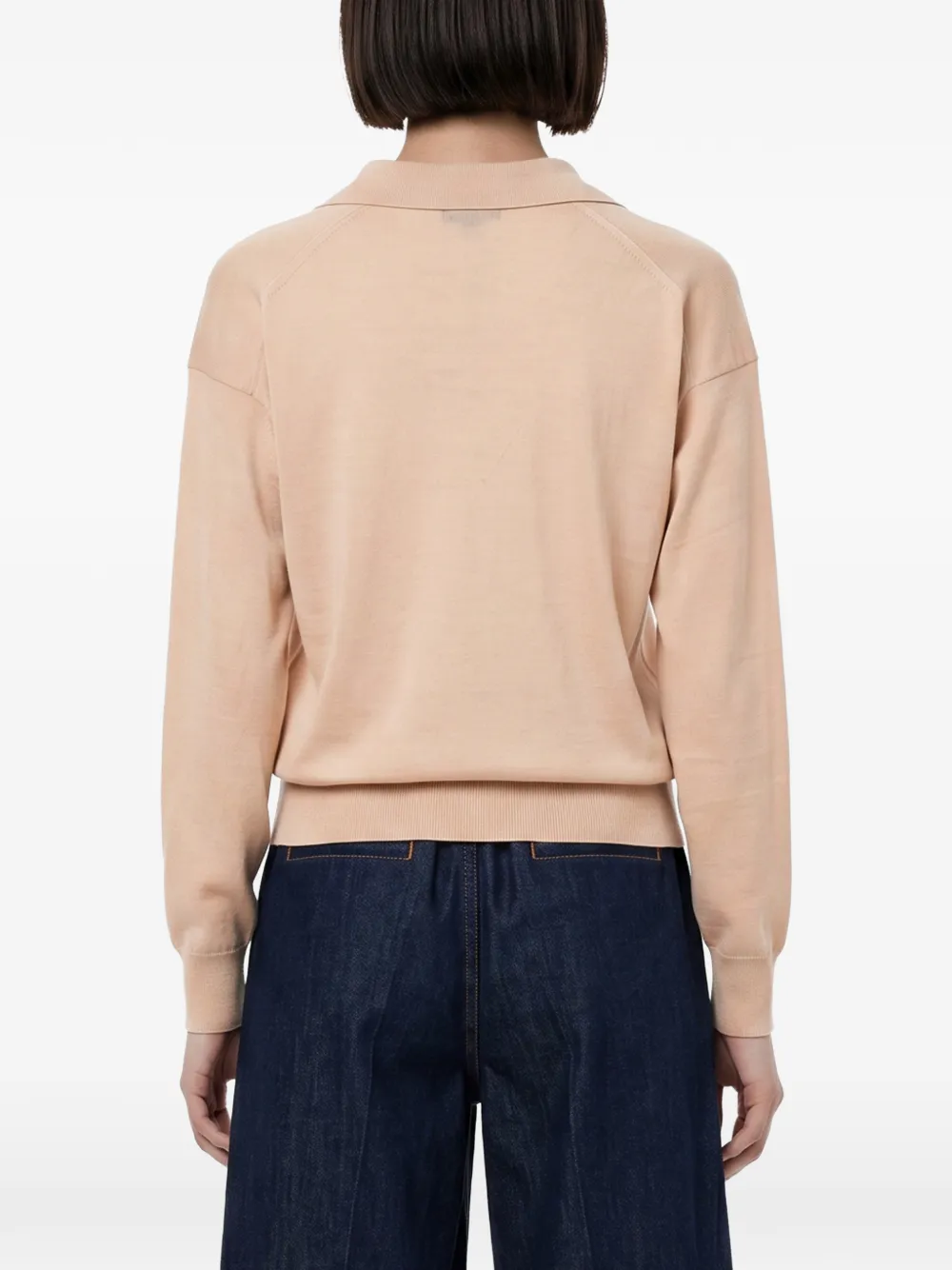 Soeur long-sleeve polo sweater Beige