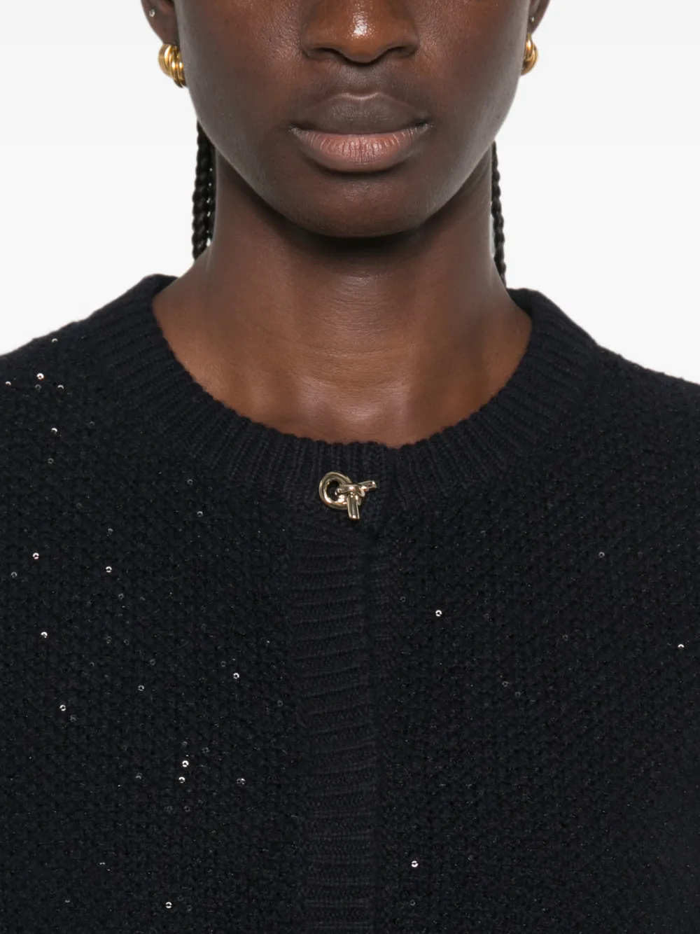 Fabiana Filippi Vest met pailletten Blauw