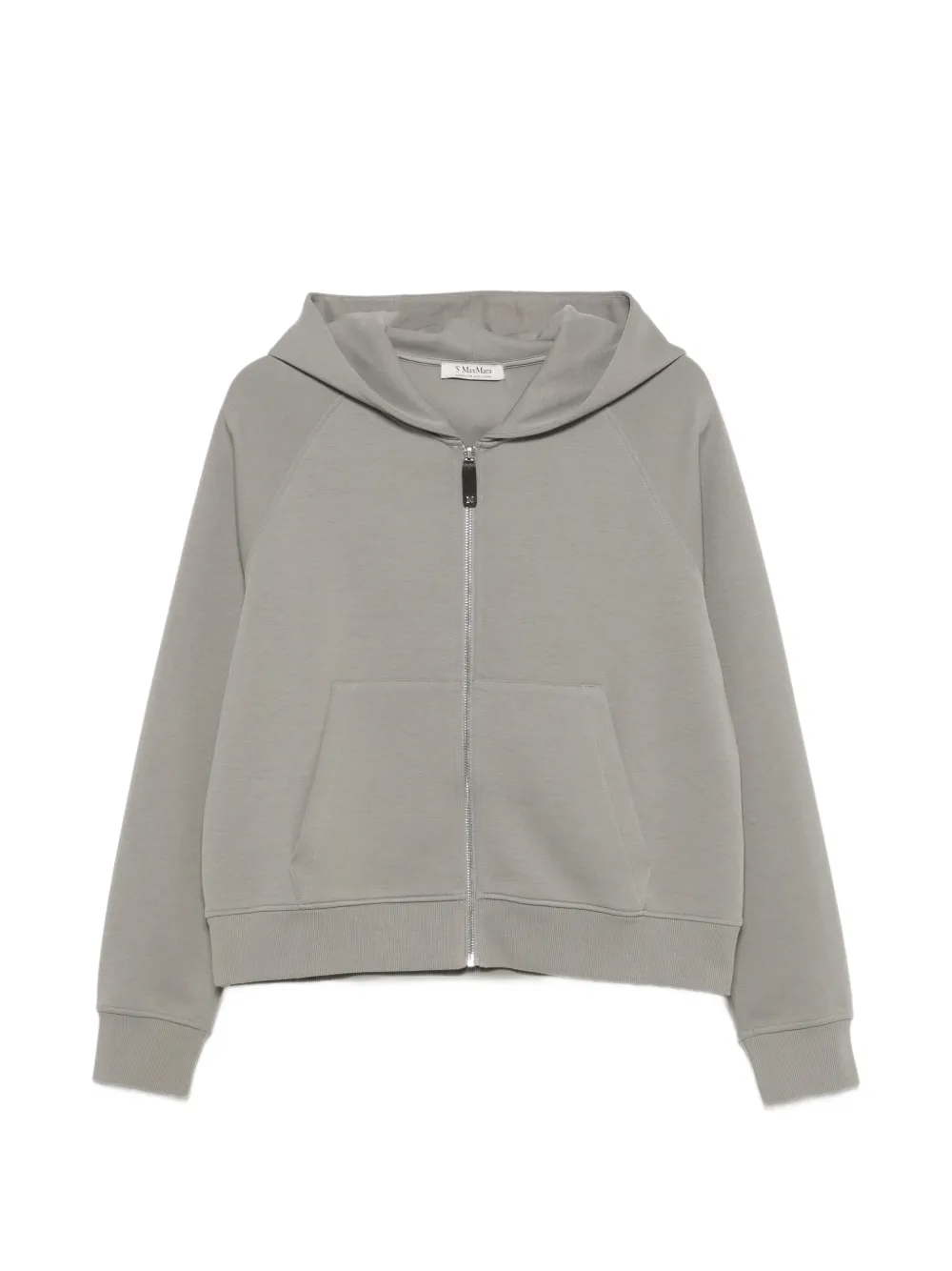 'S Max Mara logo-embroidered zip-up hoodie - Grigio
