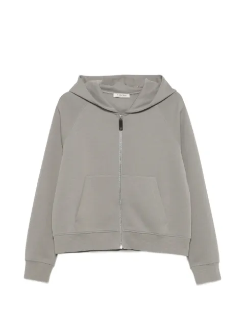 'S Max Mara 로고 자수 후드 집업