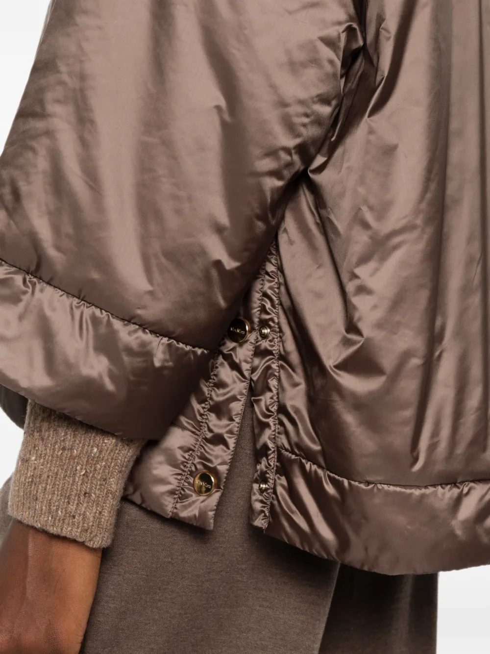 Max Mara Oversized jack met capuchon Bruin