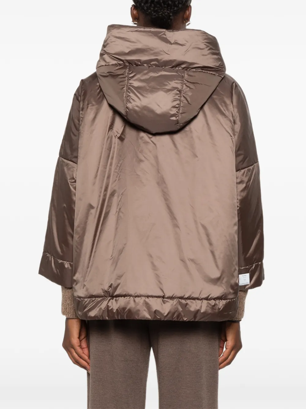 Max Mara Oversized jack met capuchon Bruin