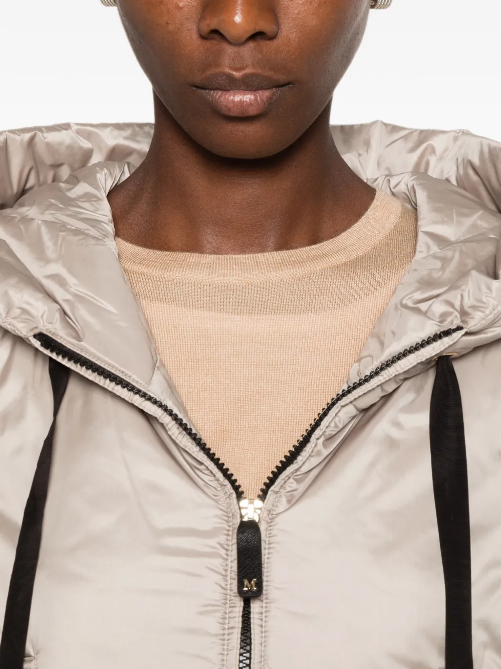 Max Mara The Cube gilet met capuchon Bruin