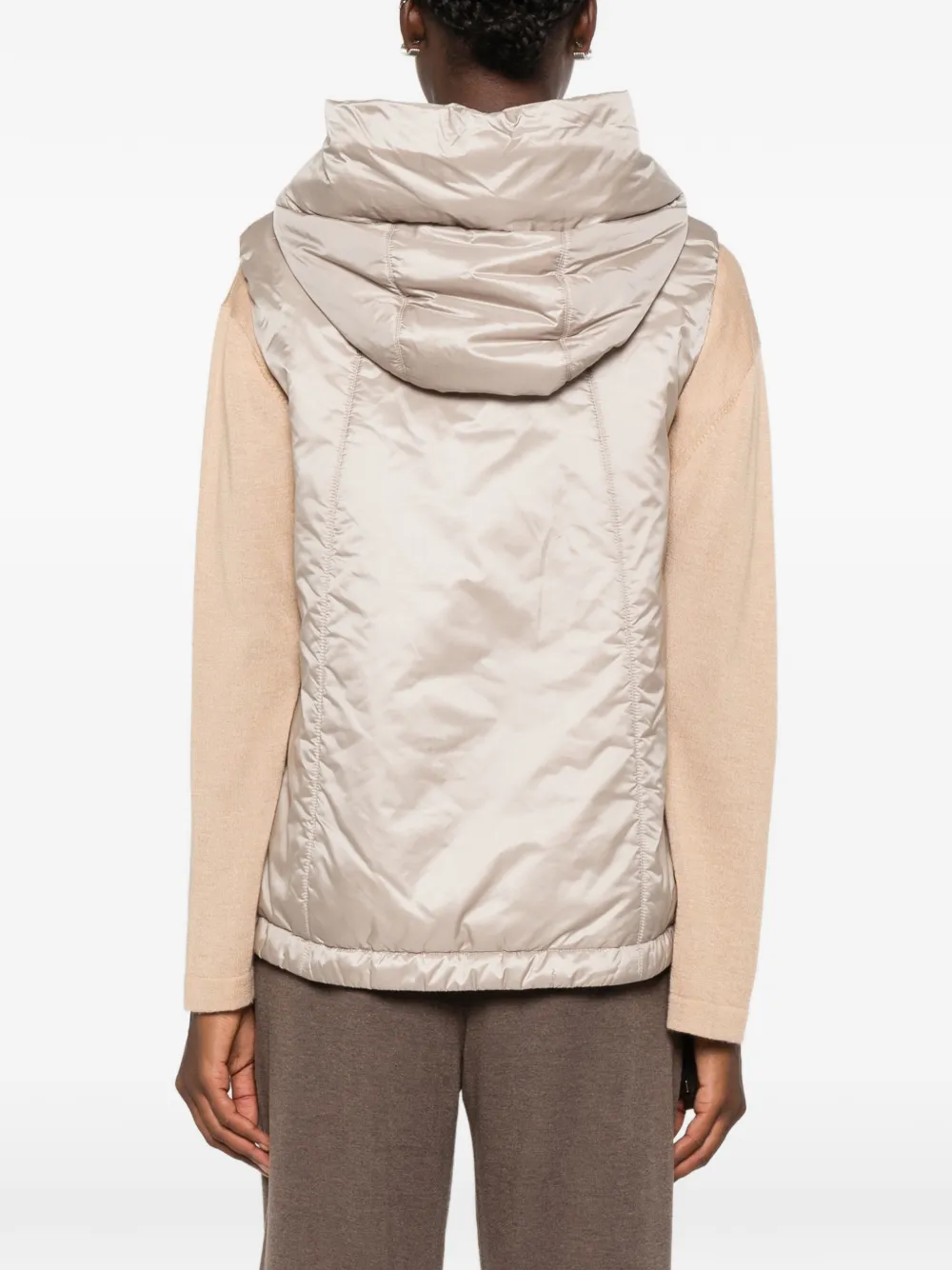 Max Mara The Cube gilet met capuchon Bruin