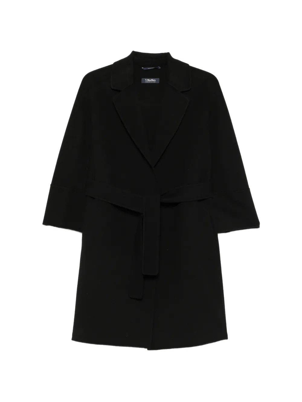 'S Max Mara Arona belted notch-lapel coat - Nero