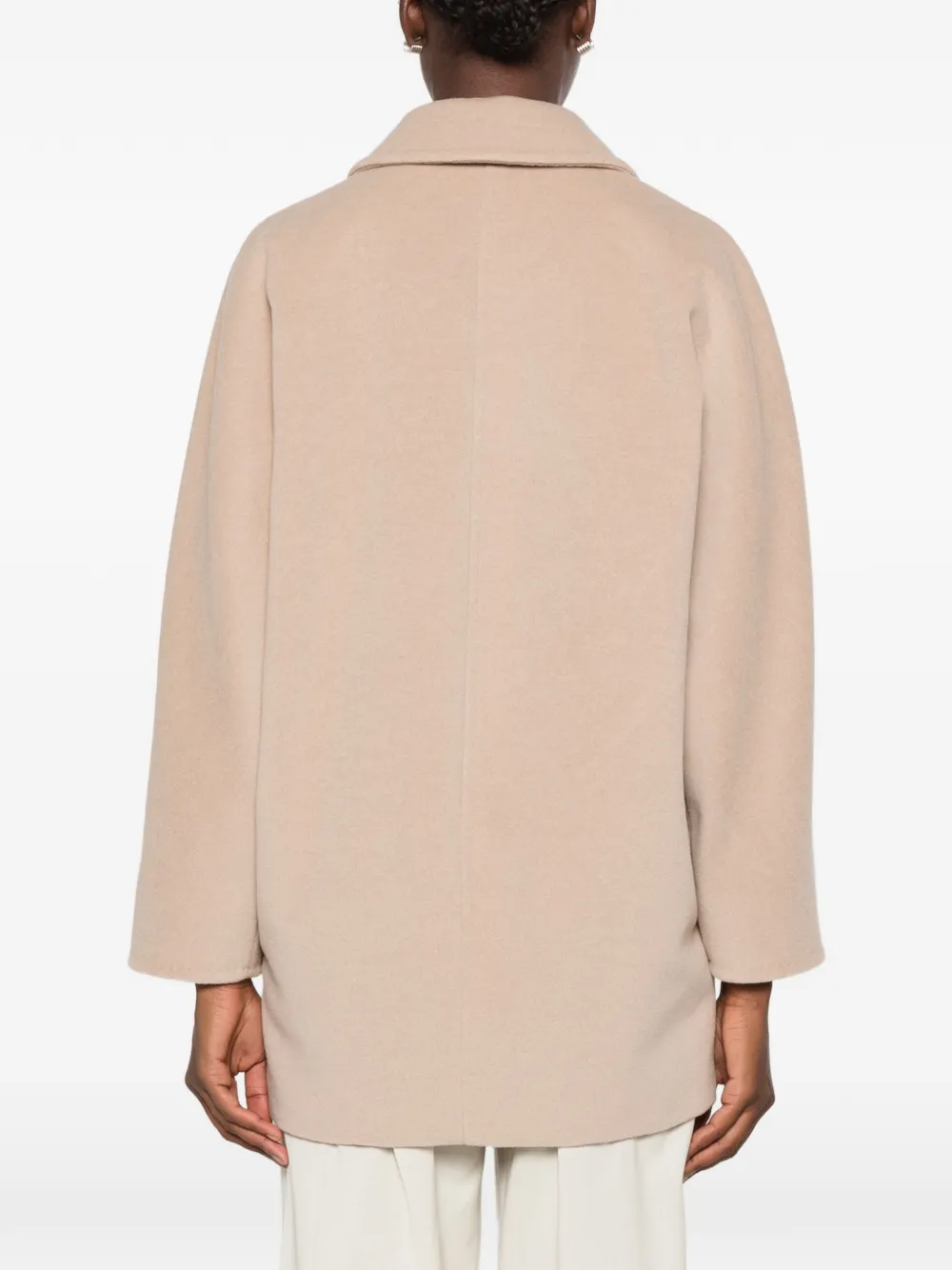Max Mara Jas met dubbele rij knopen Beige