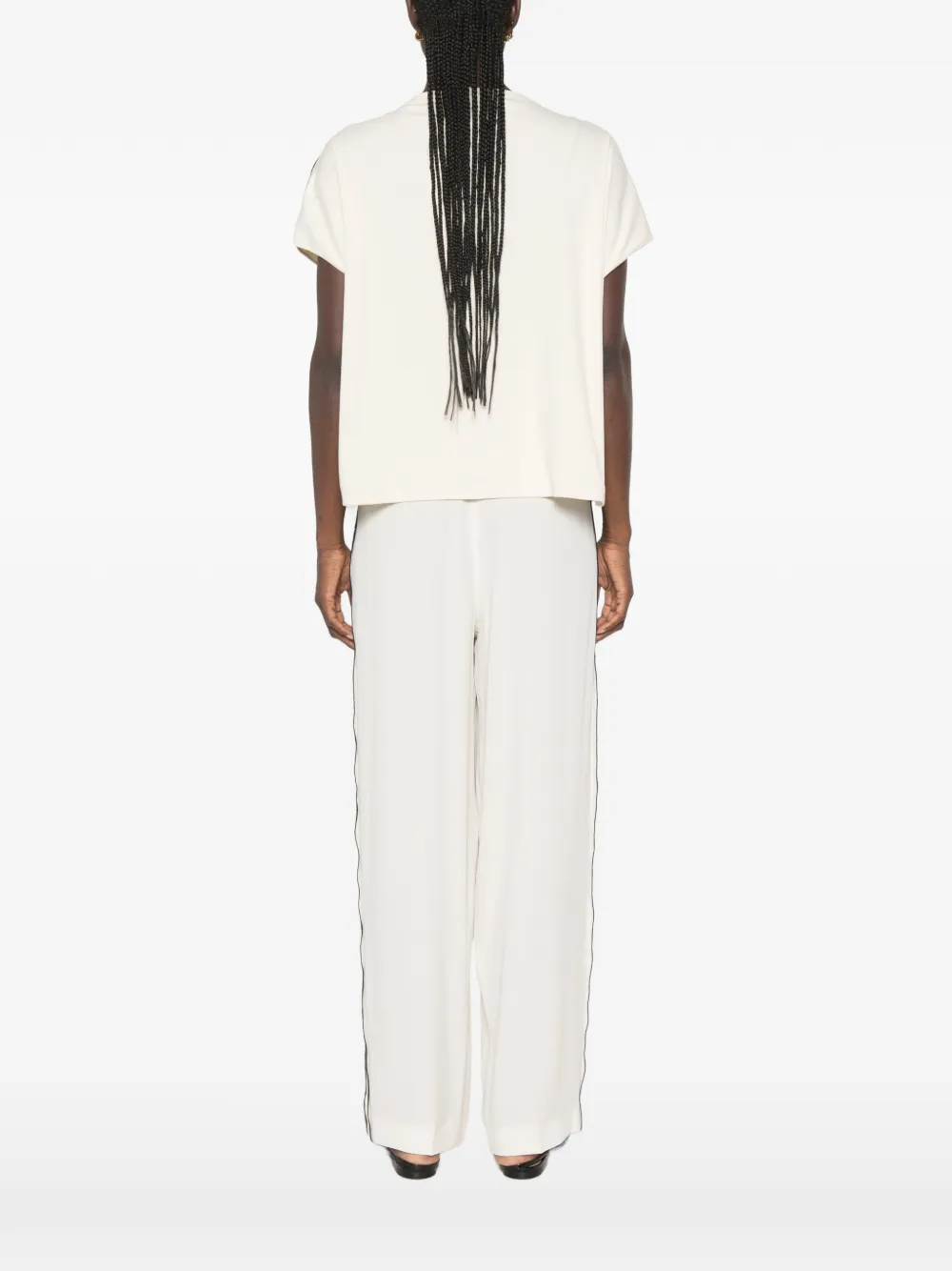 Fabiana Filippi T-shirt met zijstreep Beige