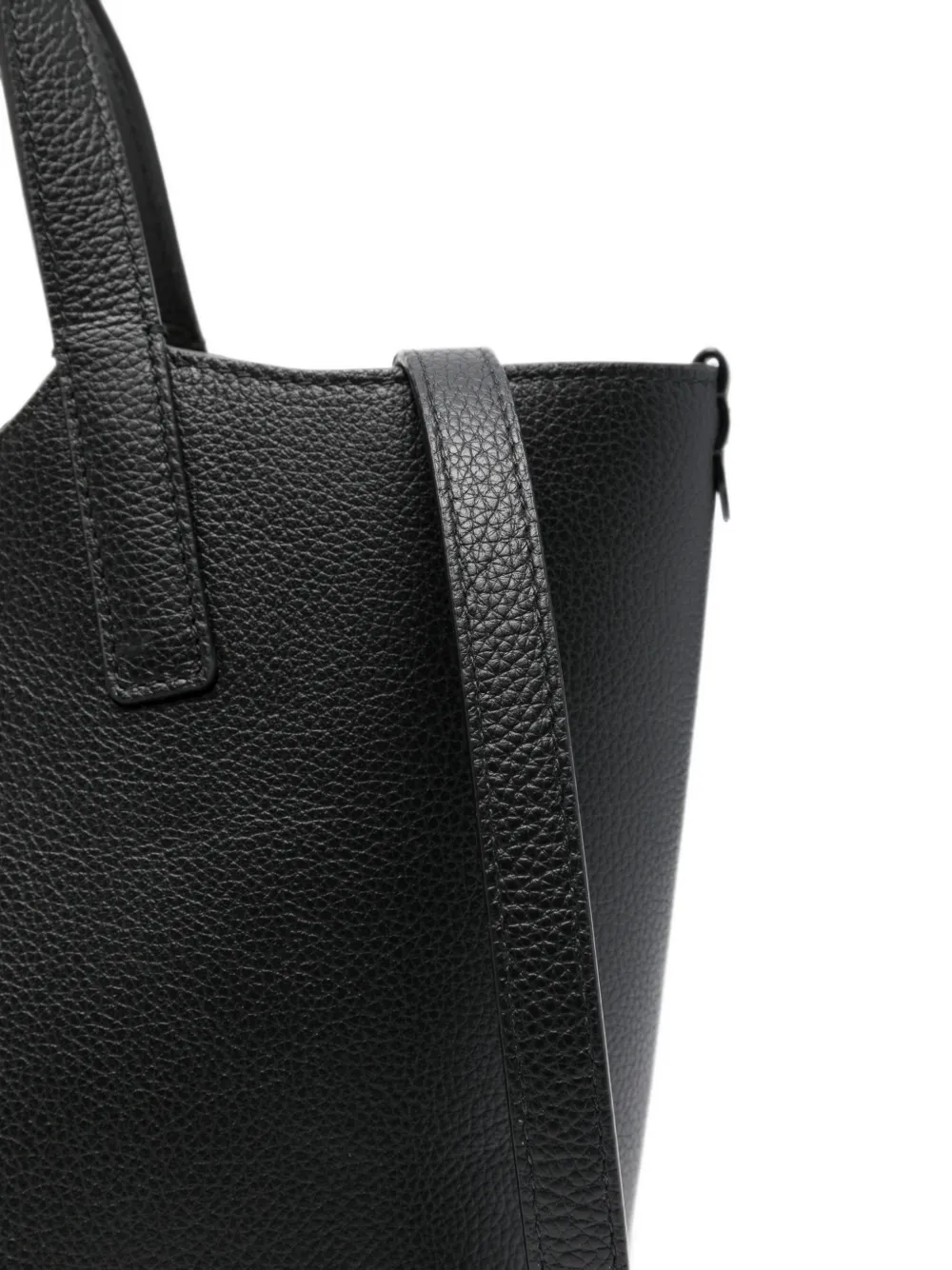 Strathberry Kite leren midi-shopper Zwart