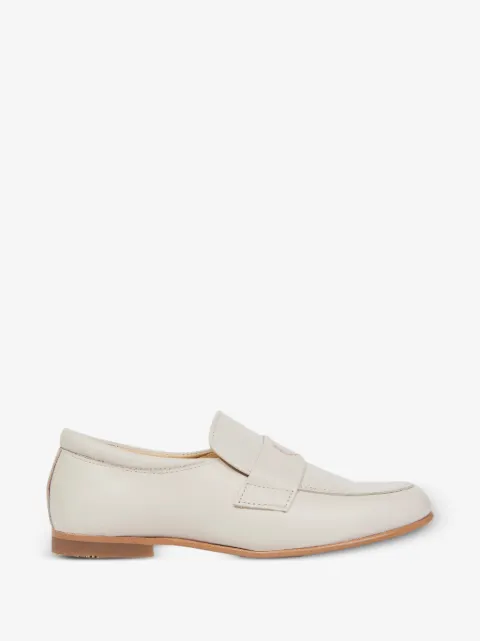 ANDANINES embroidered-logo leather loafers