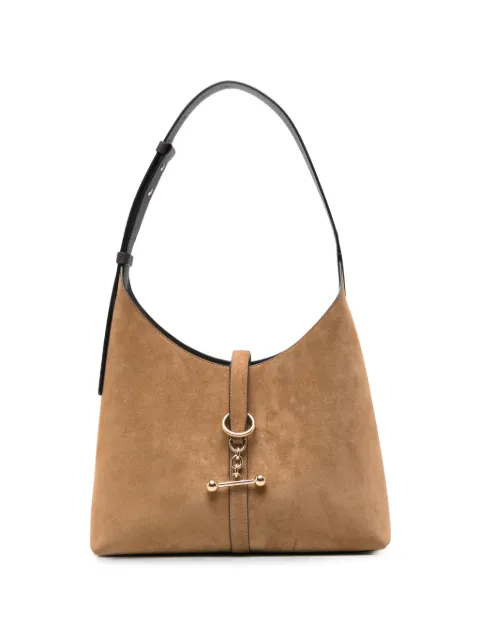 Strathberry Schultertasche aus Wildleder mit Stegdetail