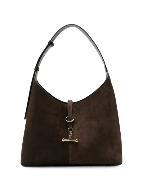 Strathberry suede bar-detail shoulder bag