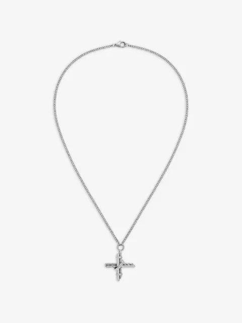 YOJ cross-pendant necklace