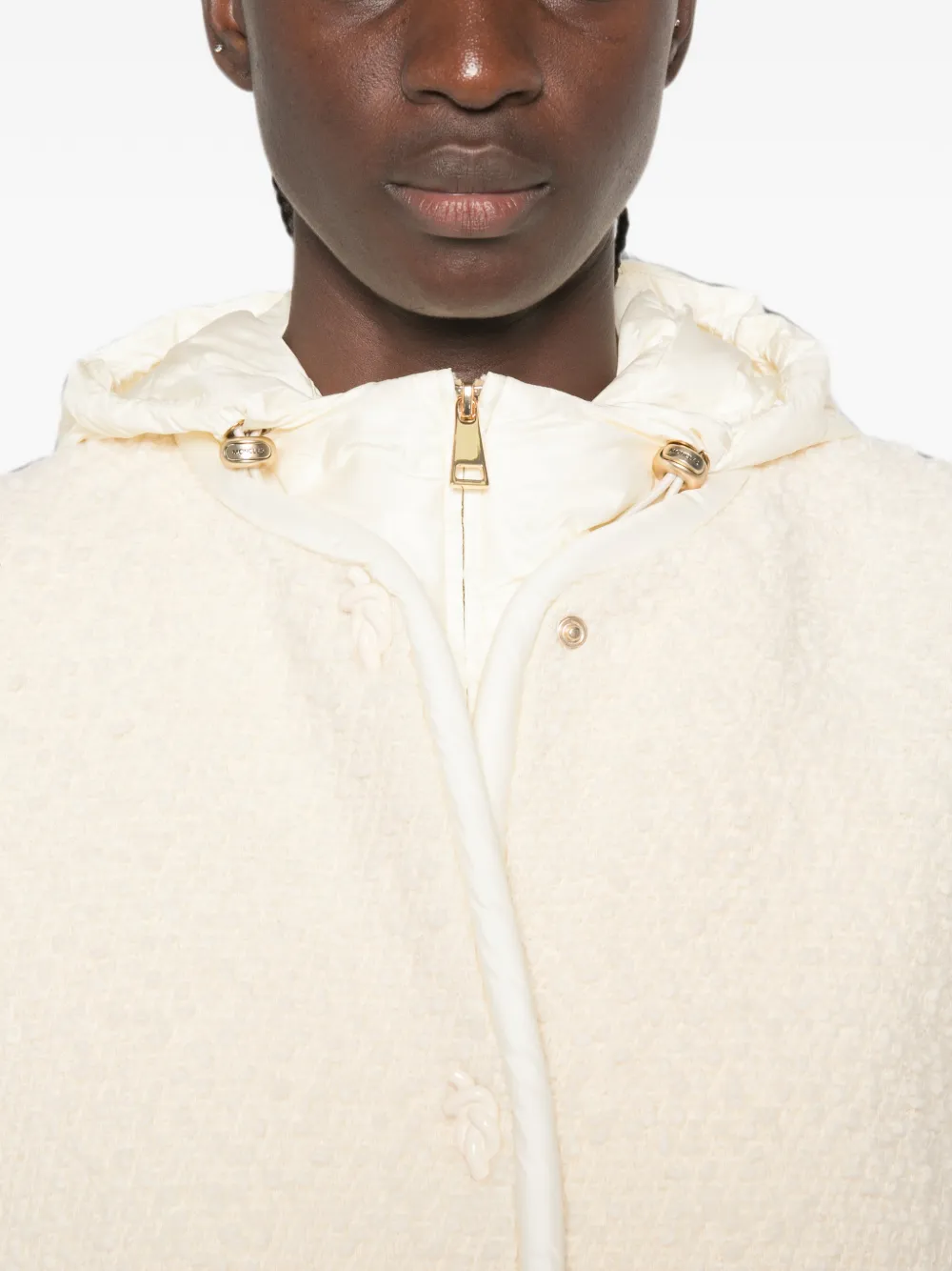 Moncler Hylesine 3-in-1 donsjack van wol- en katoenblend Beige