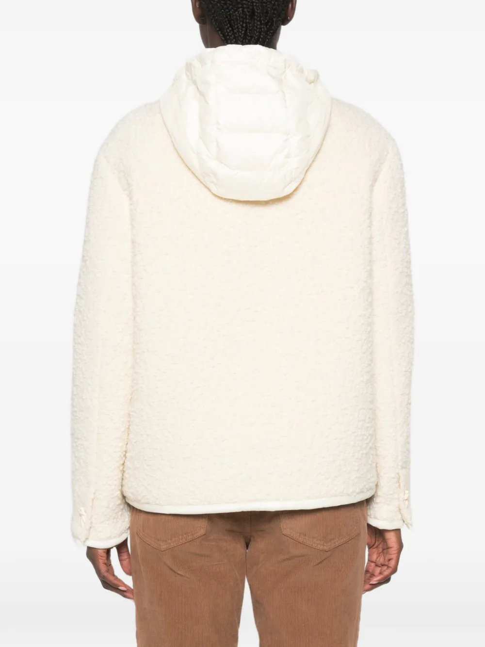 Moncler Hylesine 3-in-1 donsjack van wol- en katoenblend Beige
