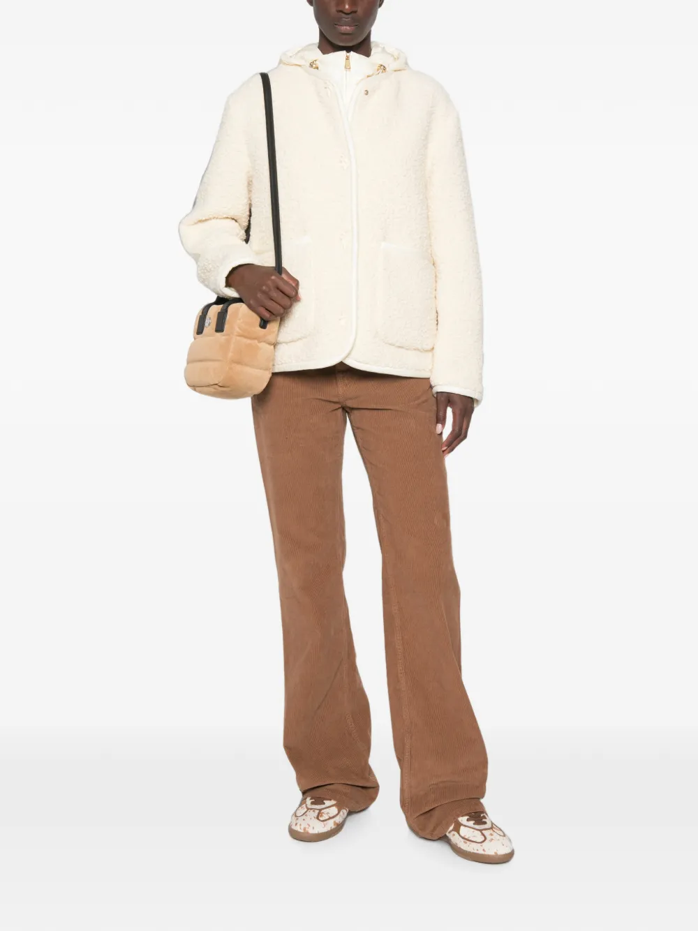 Moncler Hylesine 3-in-1 donsjack van wol- en katoenblend Beige