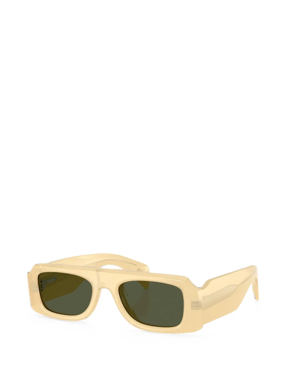 Oliver Peoples Zonnebril met rechthoekig montuur Beige