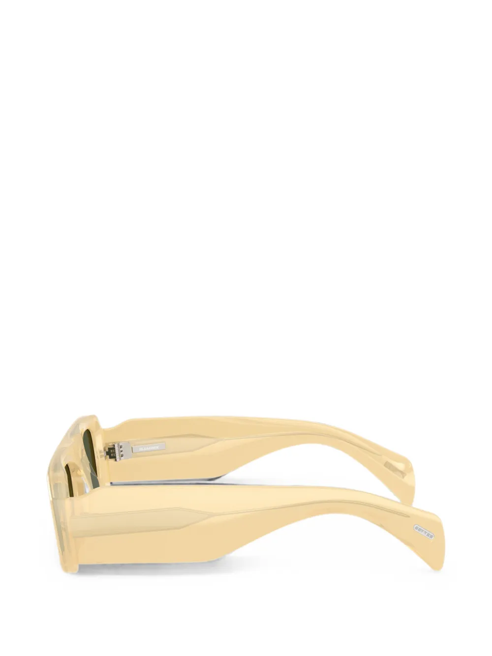 Oliver Peoples Zonnebril met rechthoekig montuur Beige