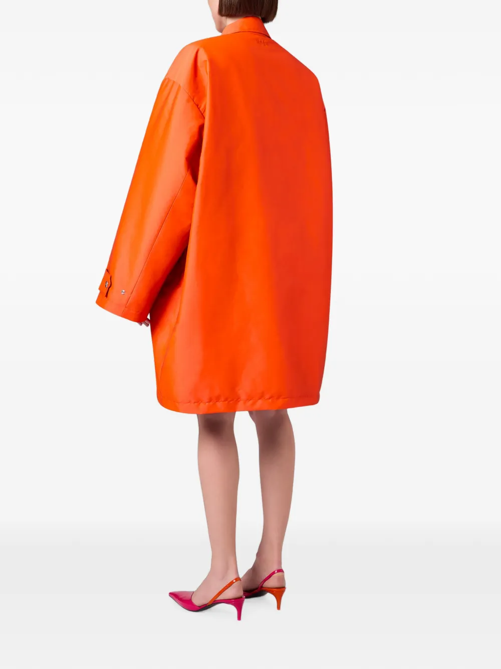 MSGM Oversized jas met drukknopen Oranje