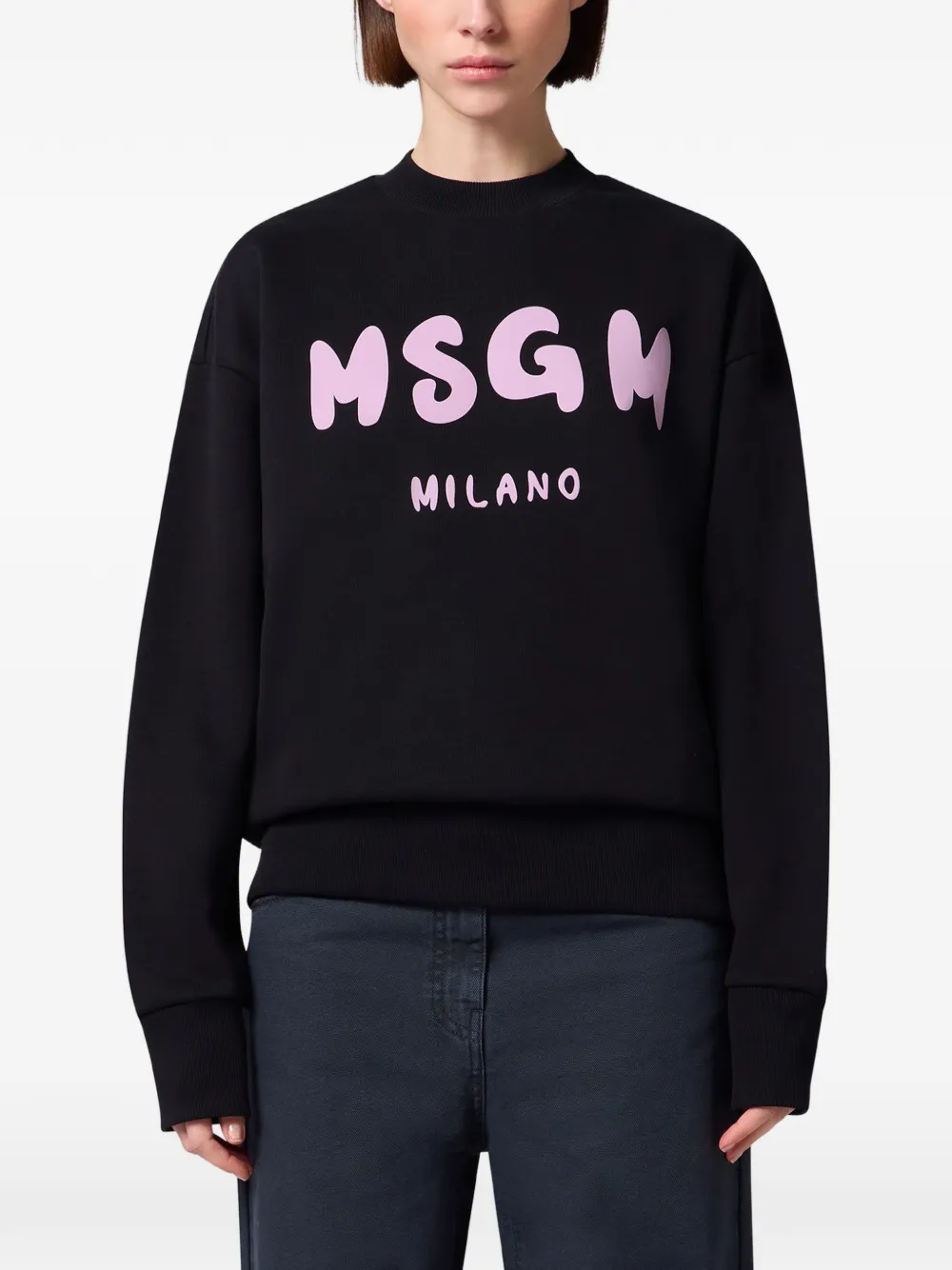 MSGM Sweater met logoprint Zwart