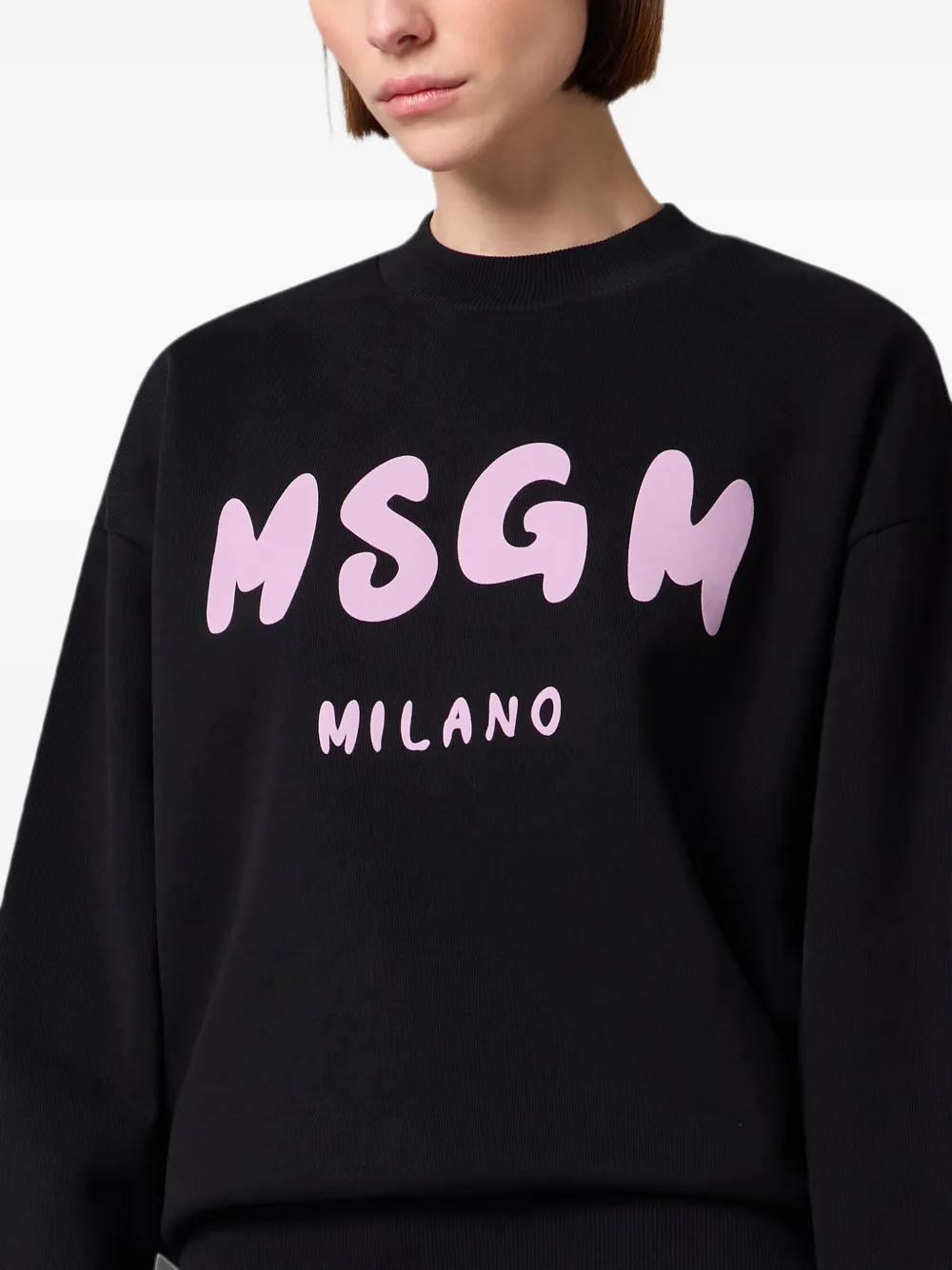 MSGM Sweater met logoprint Zwart