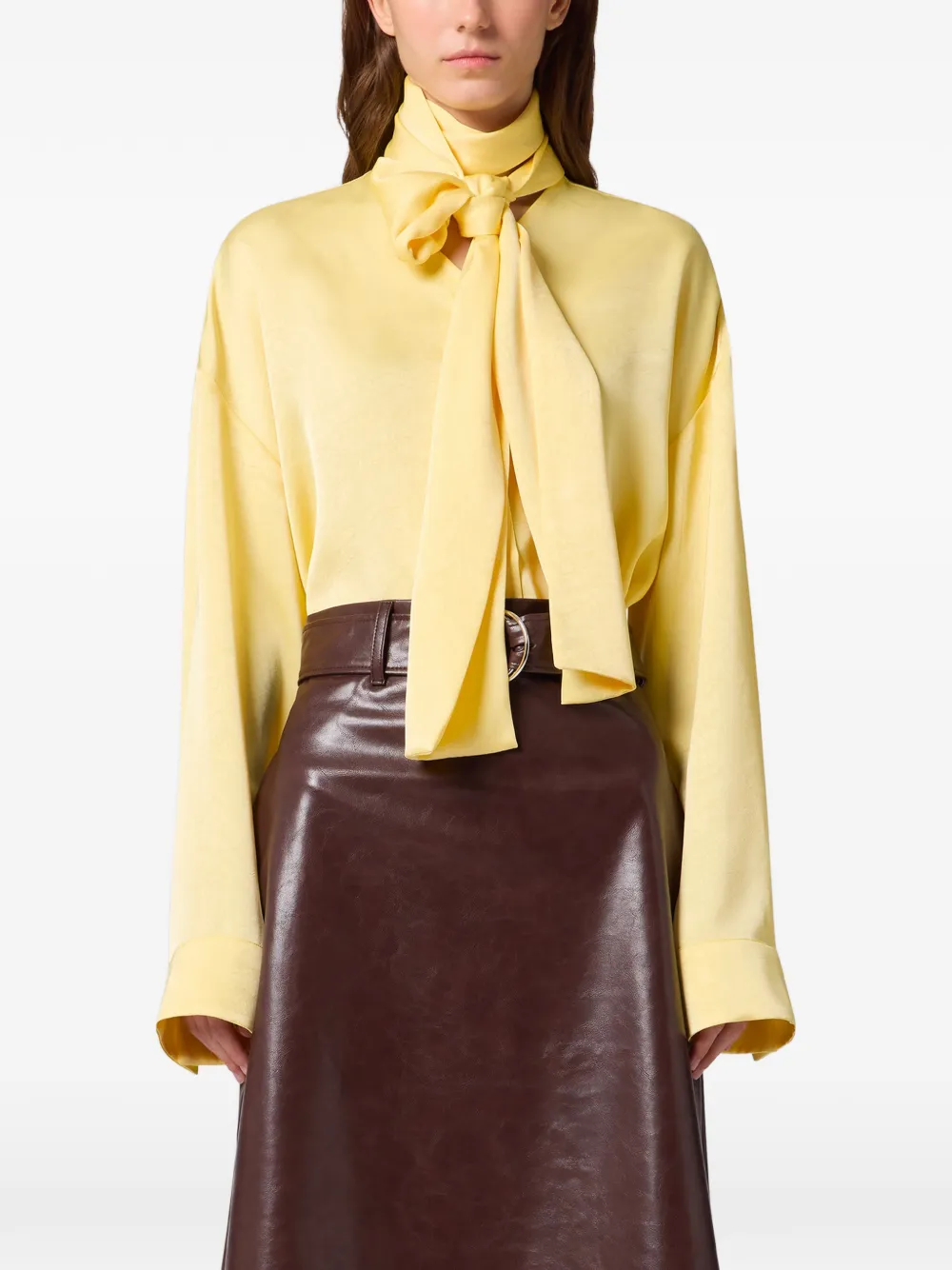 MSGM Blouse met strik Geel