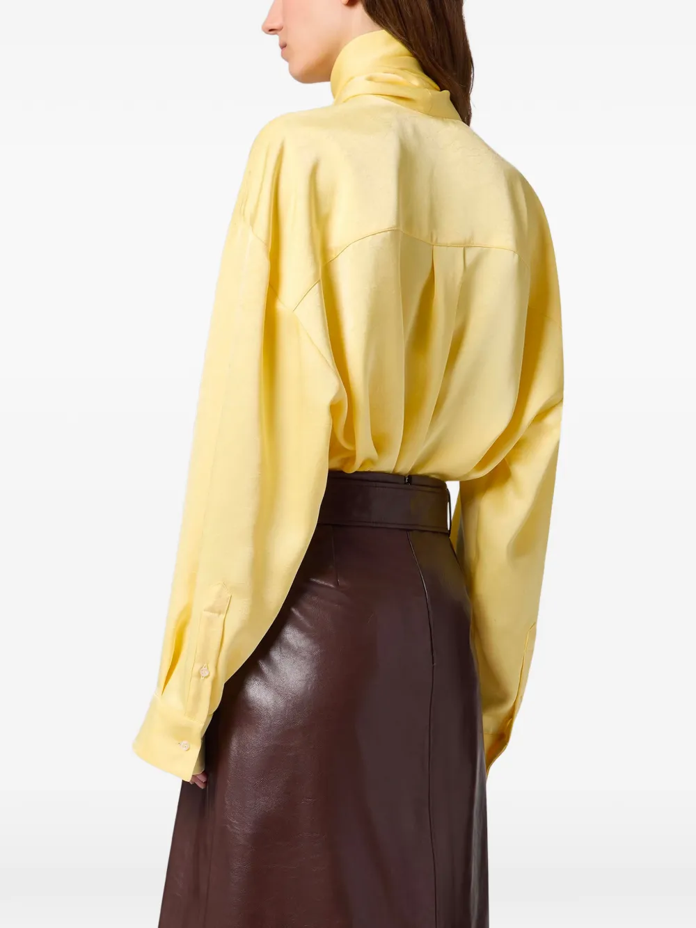 MSGM Blouse met strik Geel