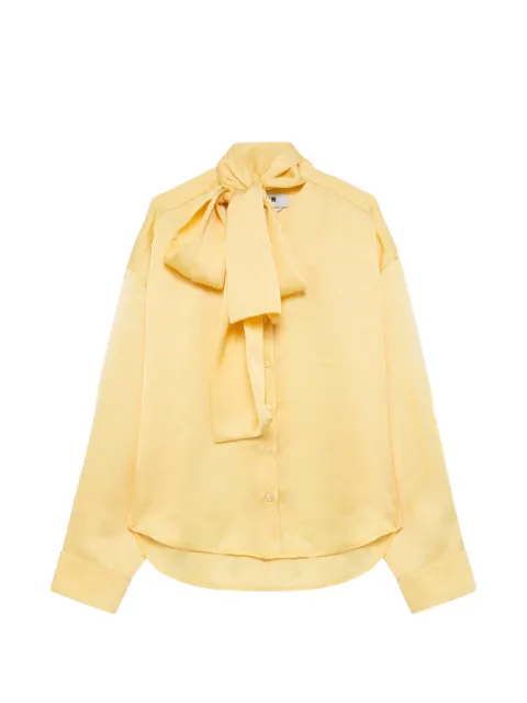MSGM blusa manga larga con moño en el cuello