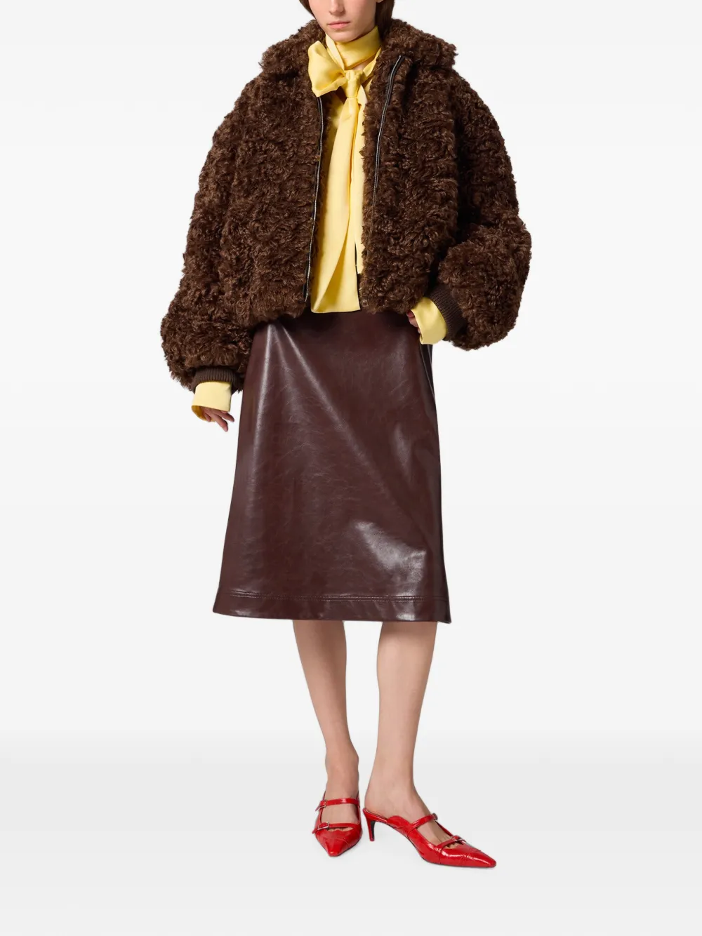 MSGM Blouse met strik Geel