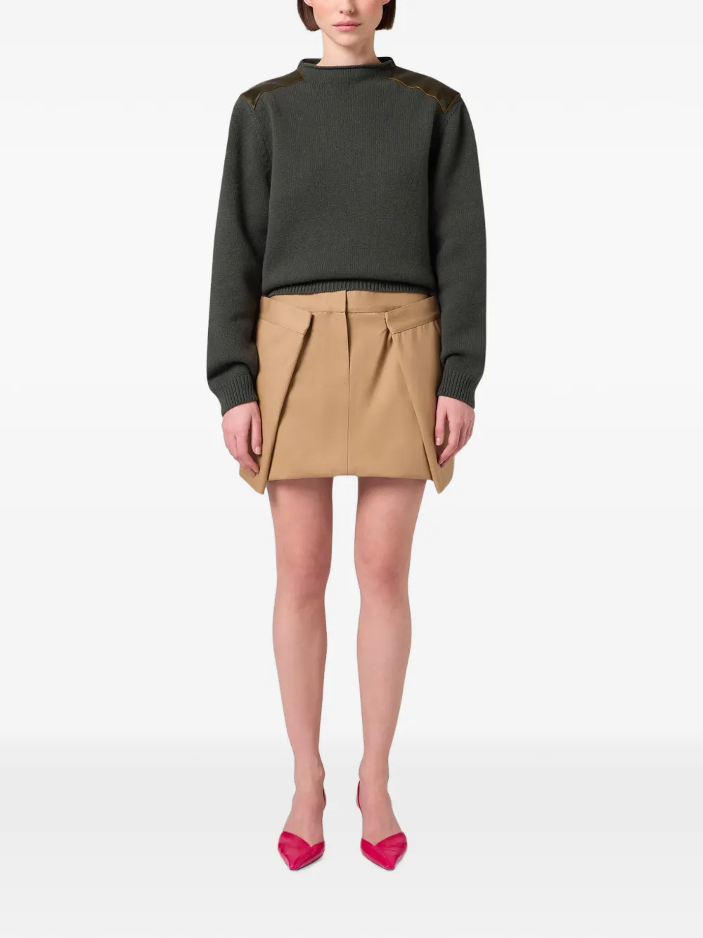 MSGM Mini-plooirok Bruin